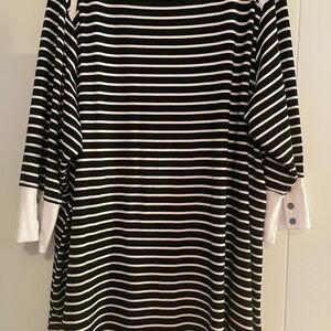 Chic Striped Long Sleeve Women's Top